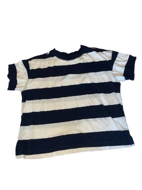🔒 10 items for $20 - Women's Old Navy Striped Tee Shirt, Size L, Blue and White